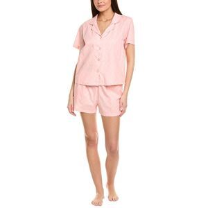 Flora By Flora Nikrooz Womens 2Pc Woven Pajama Set